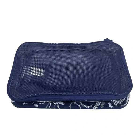 Pottery Barn Kids Dinosaur Skeleton Packing Cube Navy Blue Travel Organizer Glow - Picture 2 of 6
